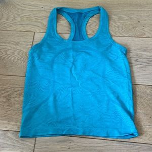 blue lulu lemon tank top